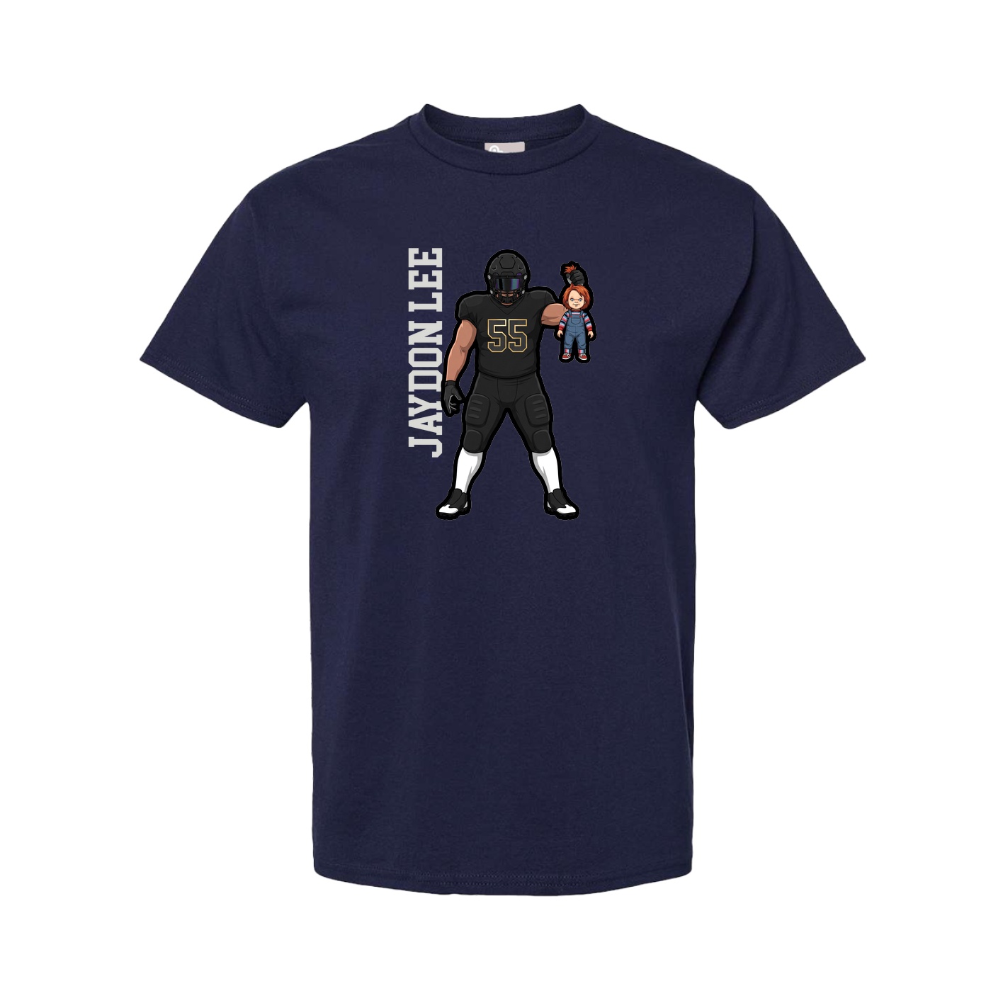 Tee — Name Vertical in Navy