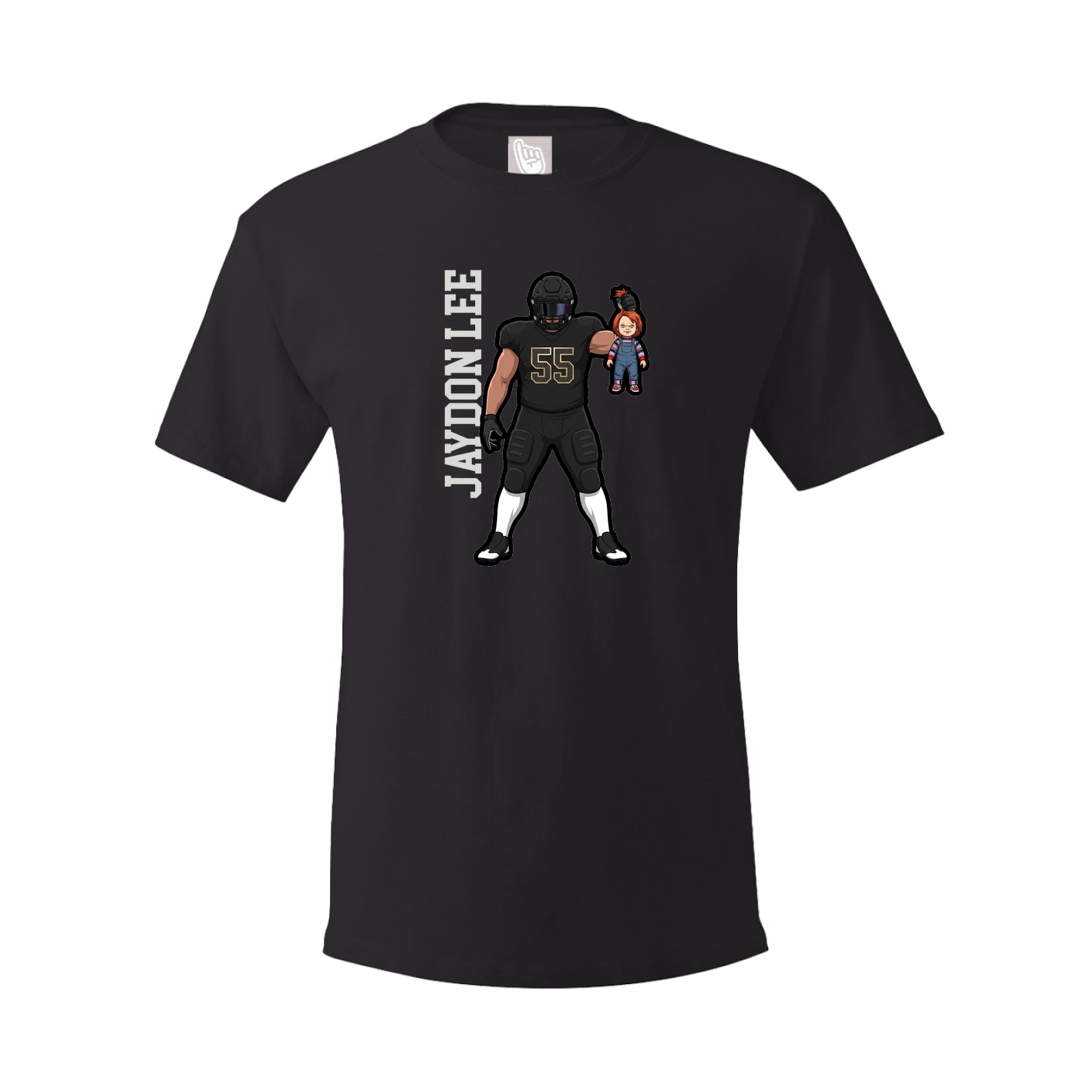 Youth Tee — Name Vertical in Black