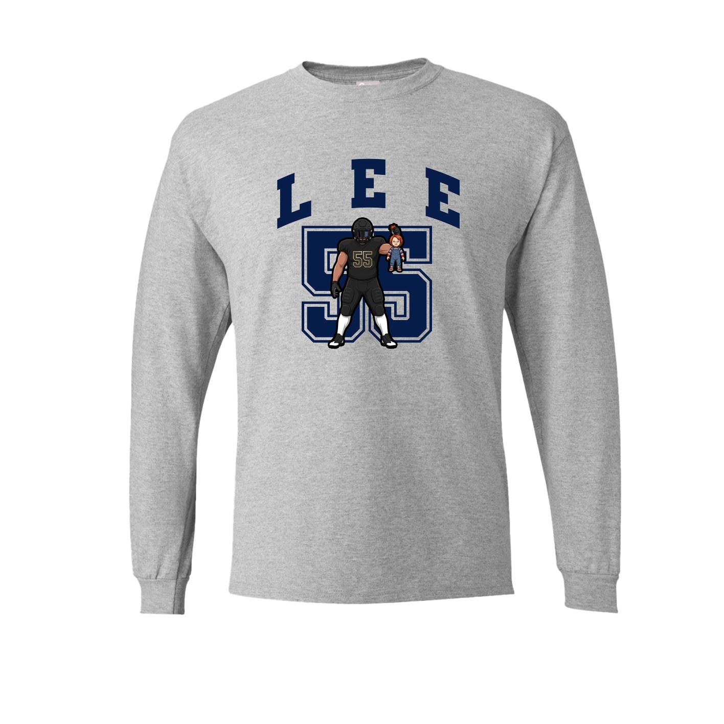 Long Sleeve Tee — Number in Grey