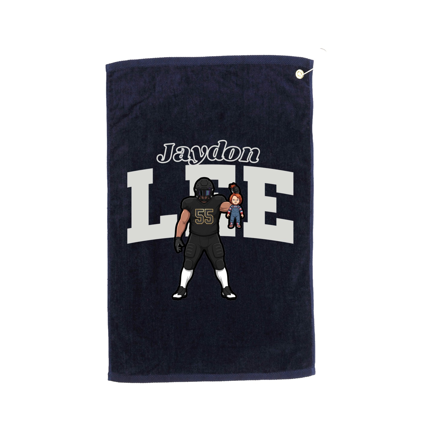 Golf Towel — Name Arch in Navy