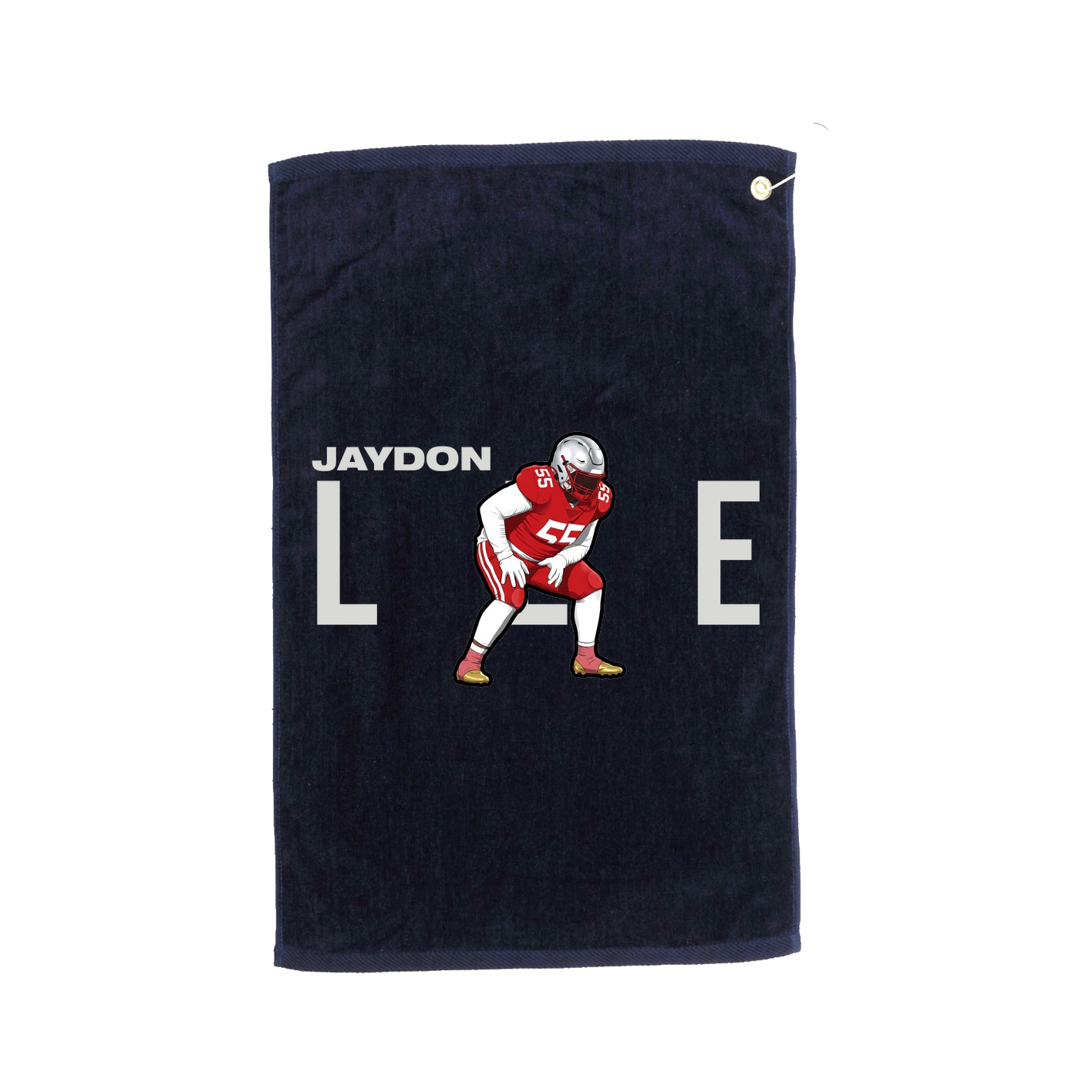 Golf Towel — Player Name in Navy