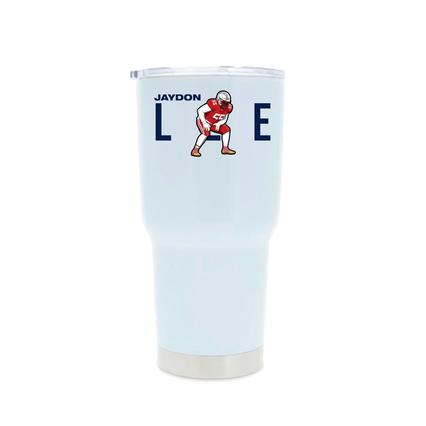 30oz Stainless Steel Tumbler — Player Name in White