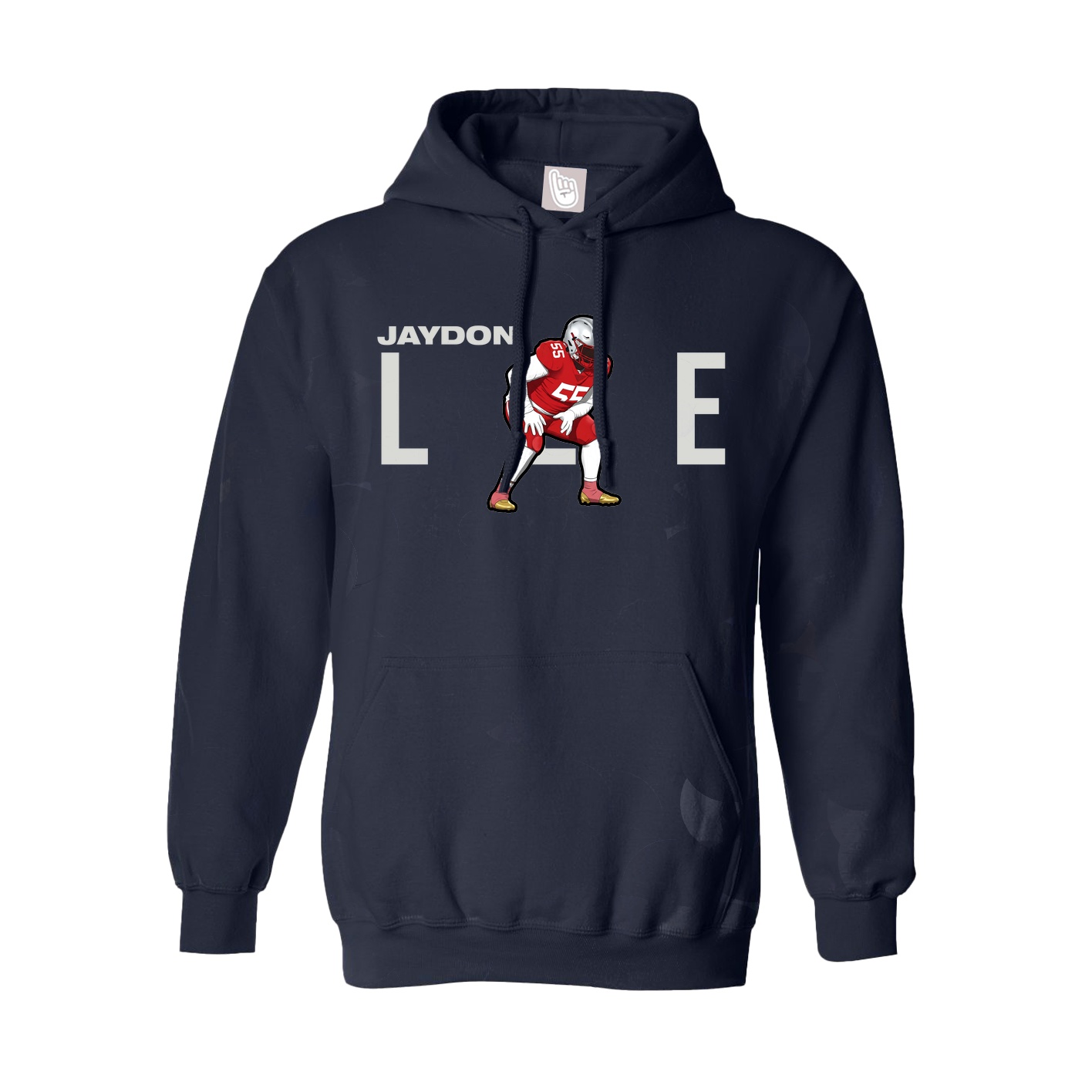 Youth Hoodie — Player Name in Navy