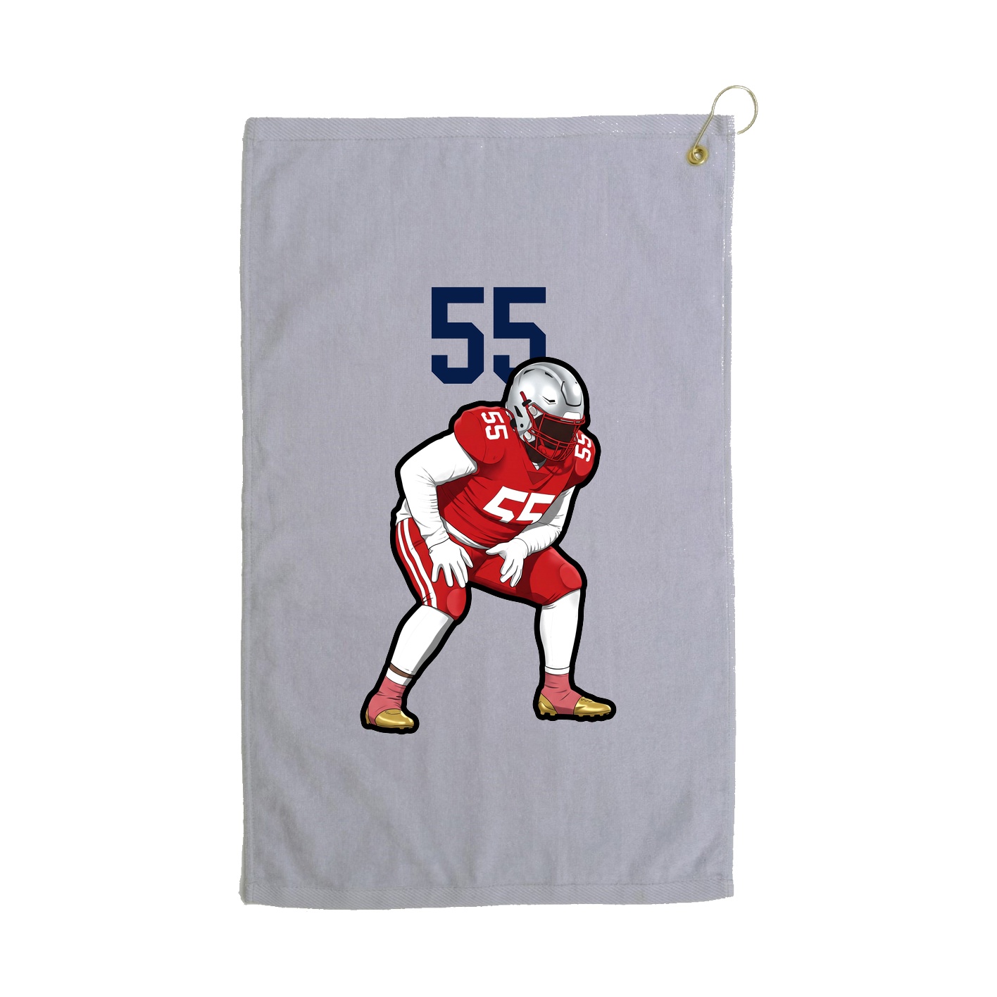 Golf Towel — Number Top in Grey
