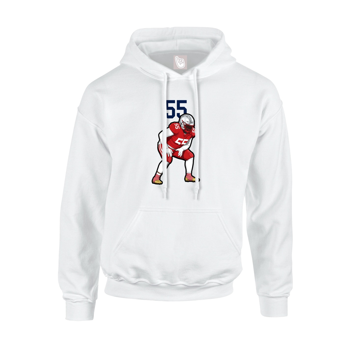 Hoodie — Number Top in White