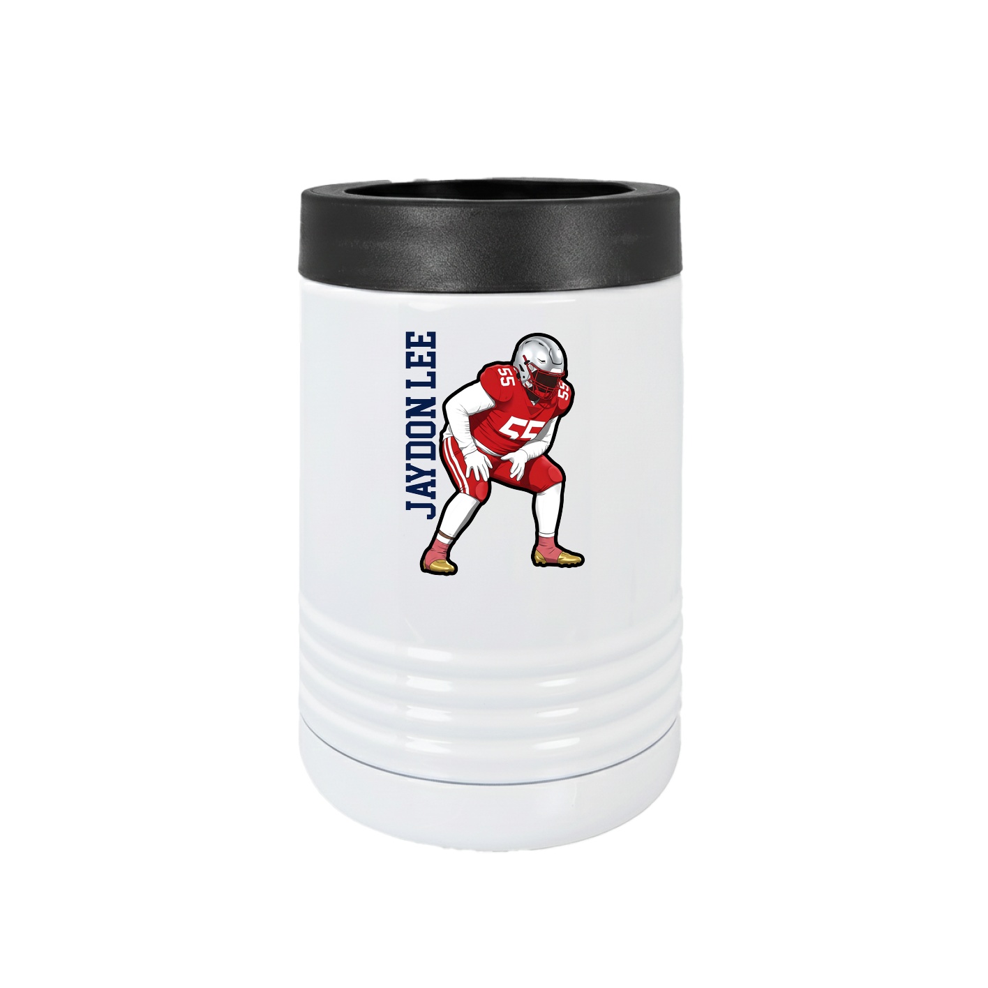 Beverage Holder — Name Vertical in White