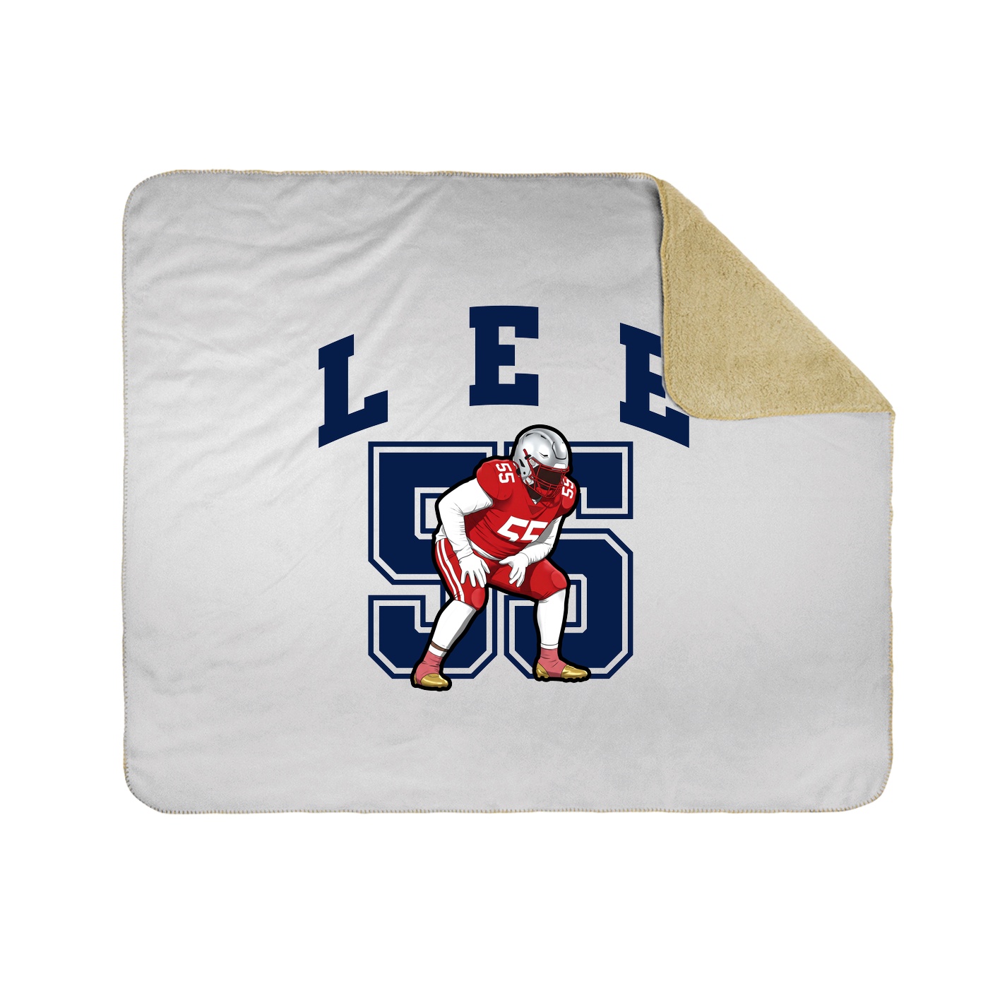 Throw Blanket — Number in White