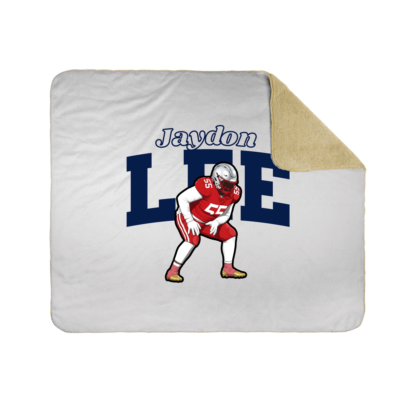 Throw Blanket — Name Arch in White
