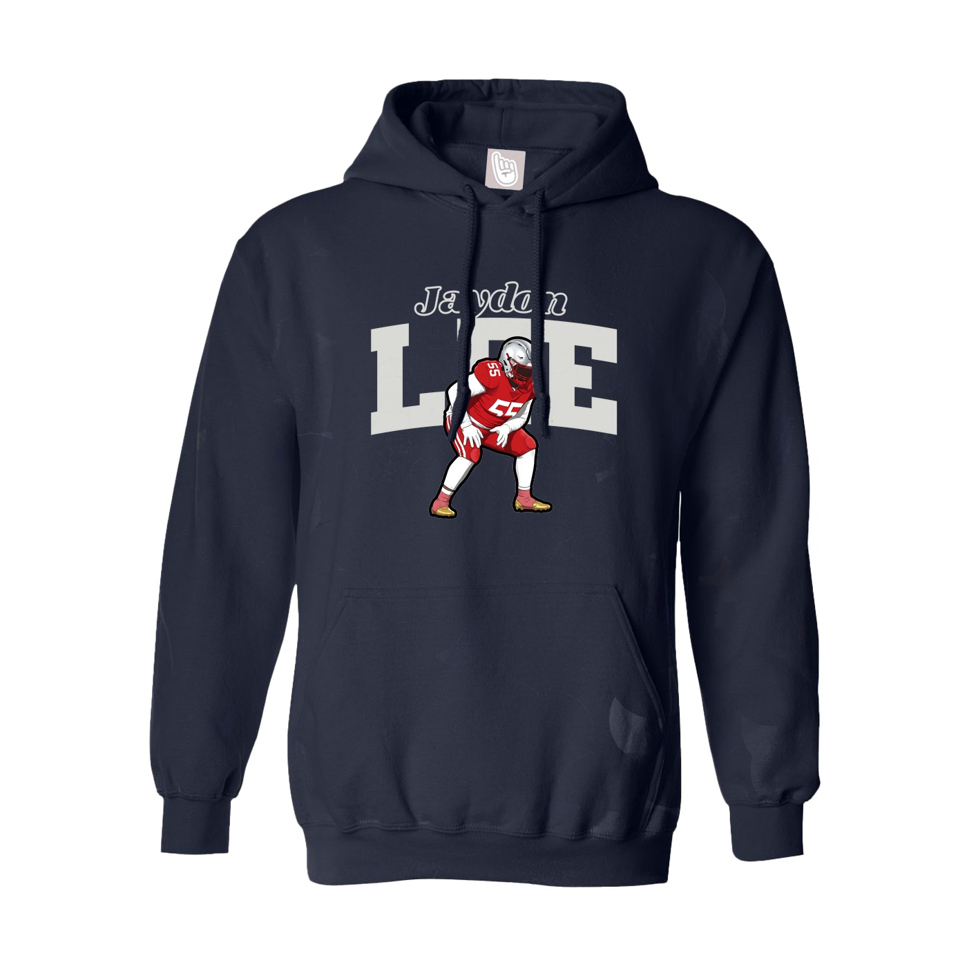 Youth Hoodie — Name Arch in Navy