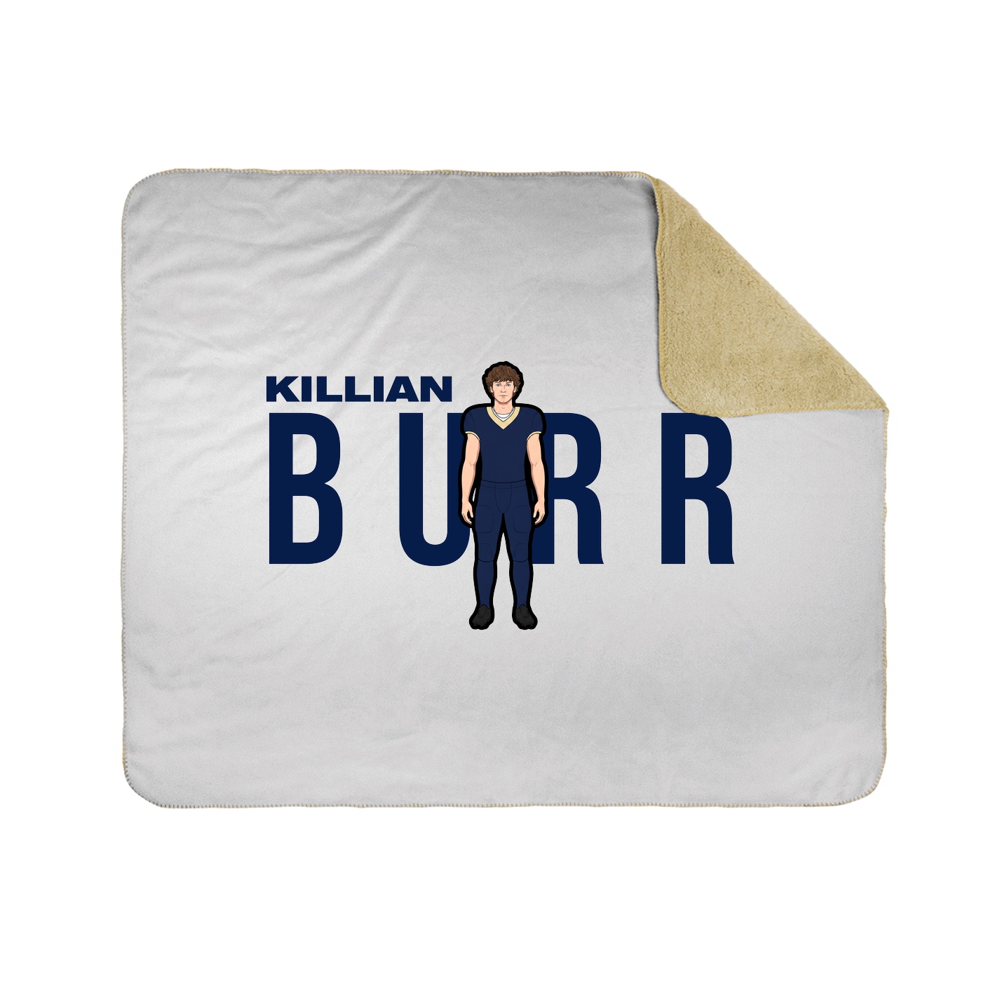 Throw Blanket — Player Name in White