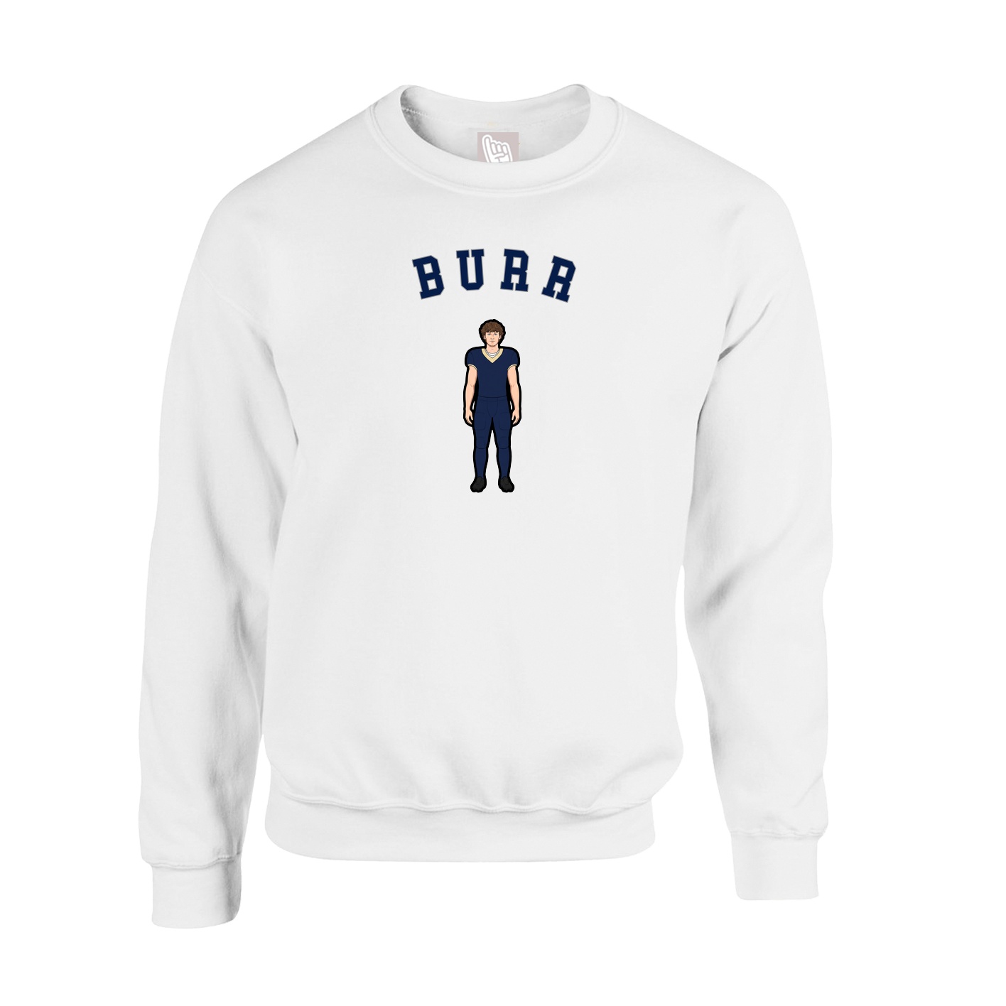 Fleece Crew — Shirsey Arch in White