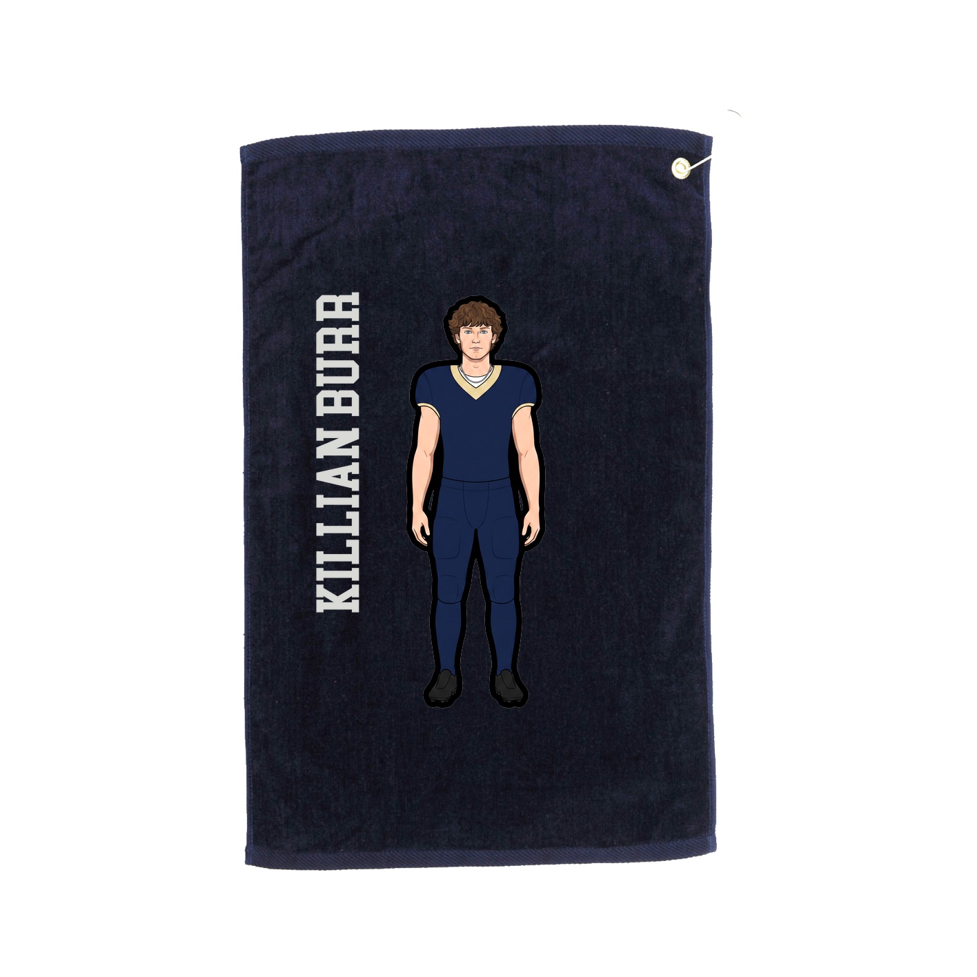 Golf Towel — Name Vertical in Navy