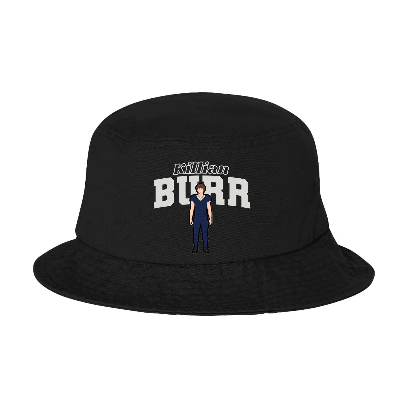 Bucket Cap — Name Arch in Black