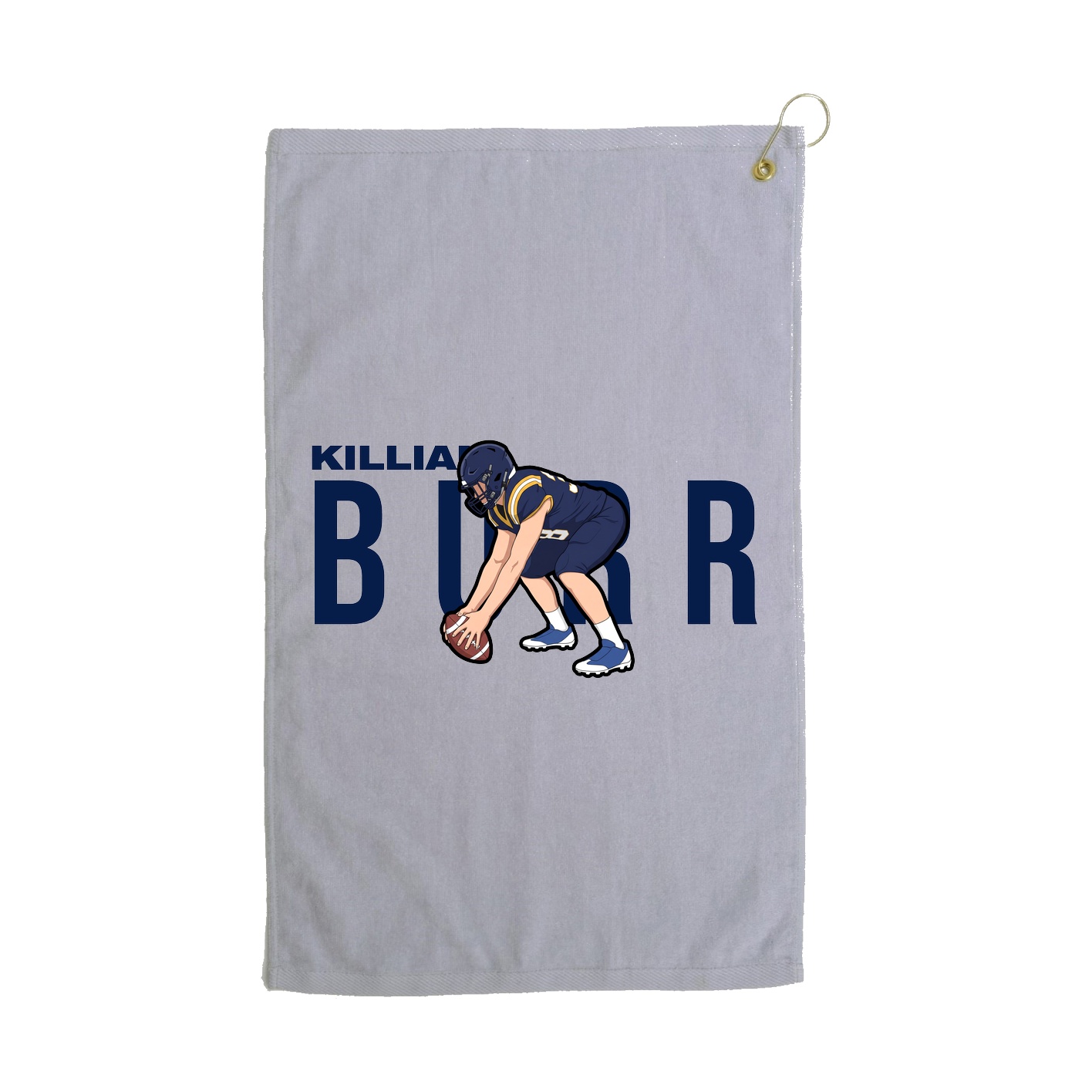 Golf Towel — Player Name in Grey
