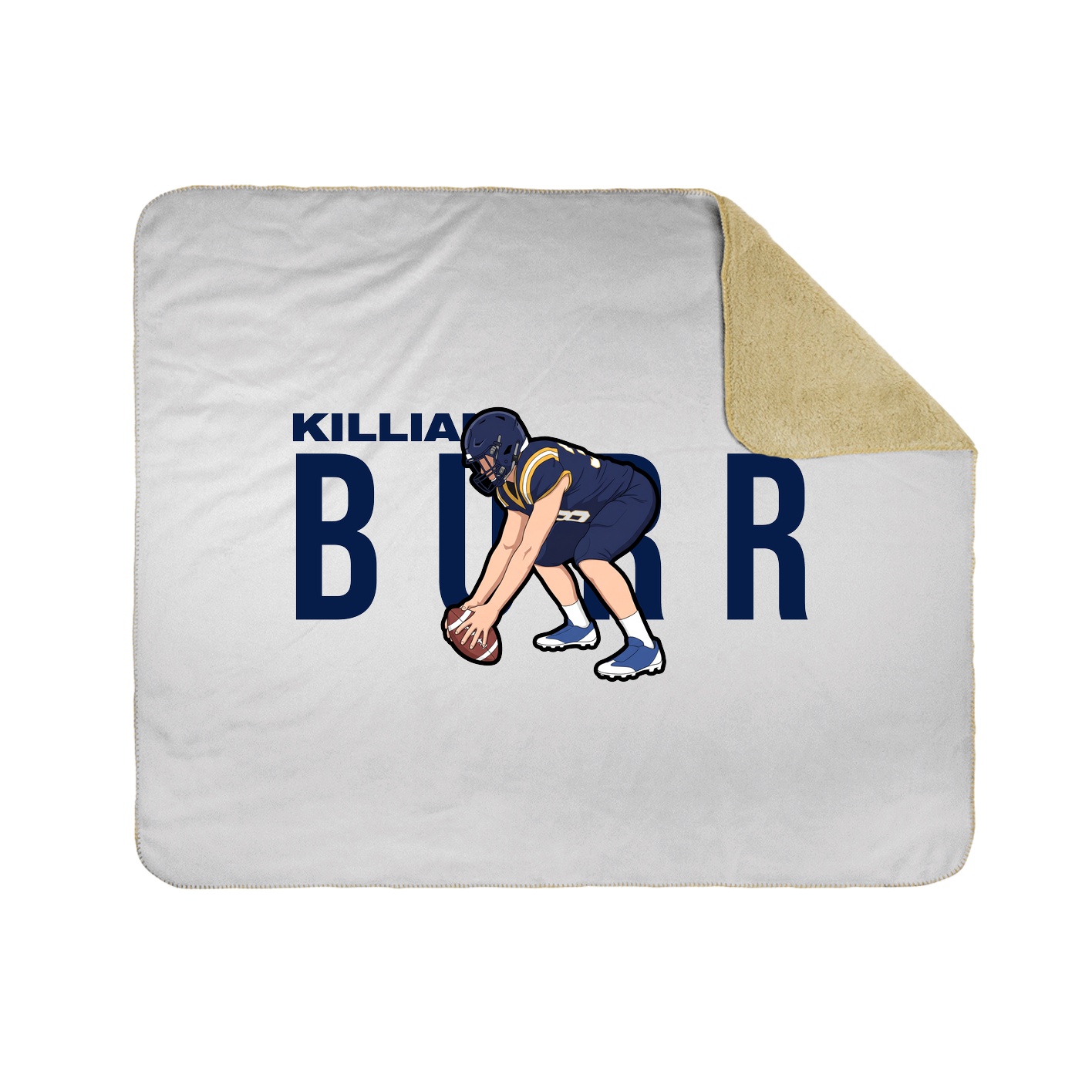 Throw Blanket — Player Name in White