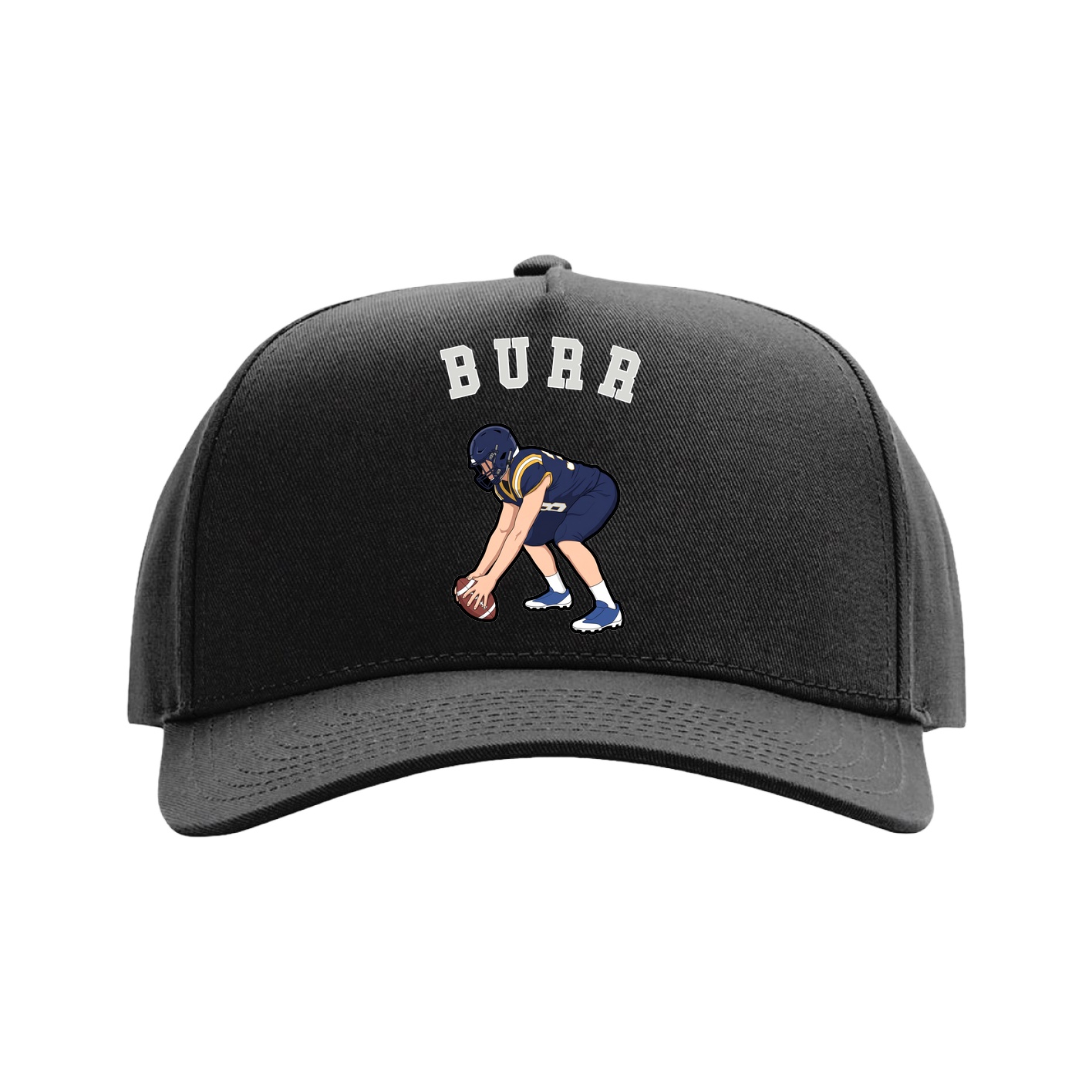 Full Fabric Five-Panel Champ Cap — Shirsey Arch in Black