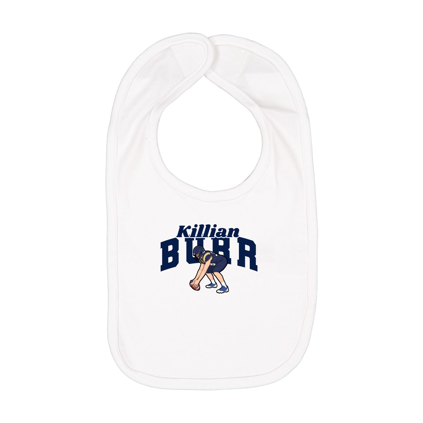 Infant Bib — Signature Arch in White