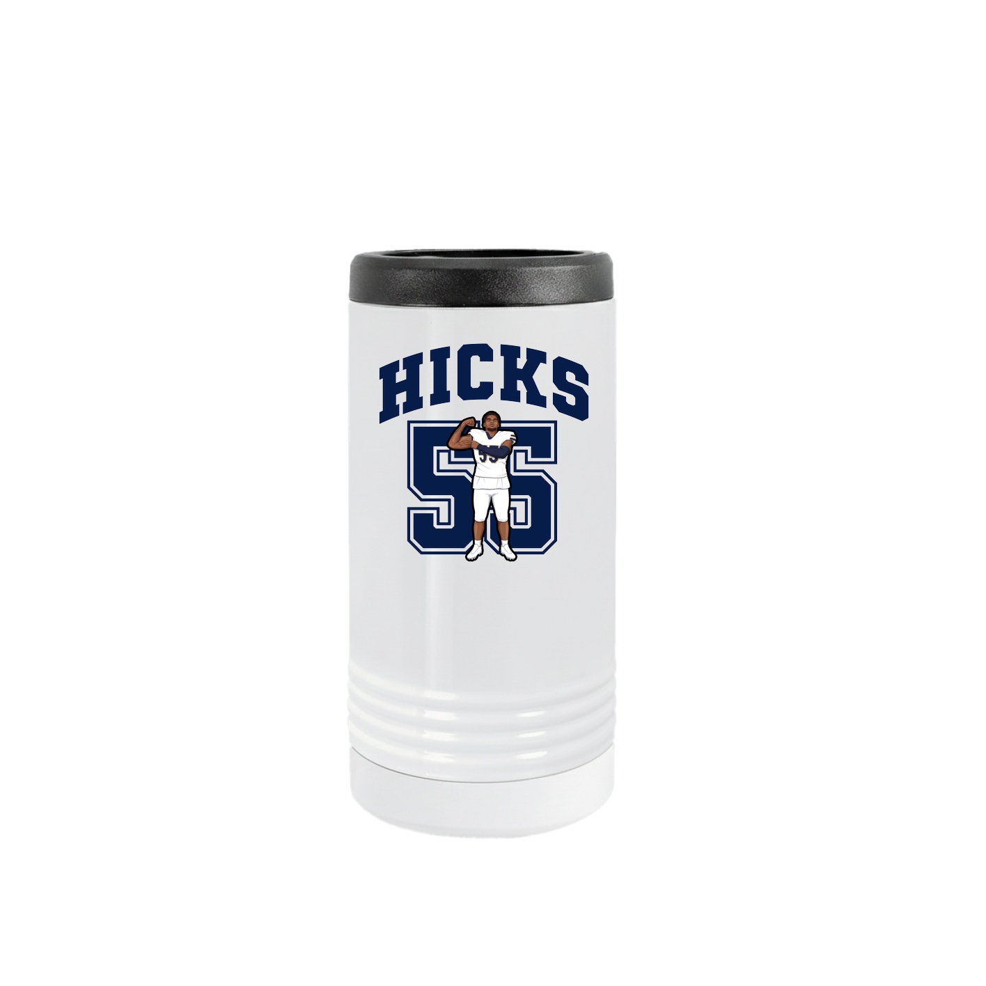 Slim Beverage Holder — Number in White