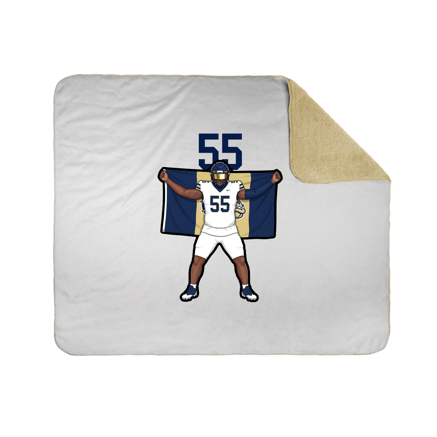 Throw Blanket — Number Top in White