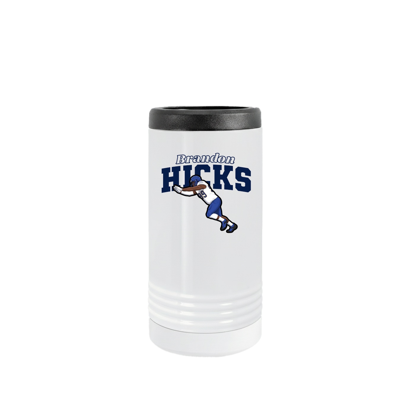 Slim Beverage Holder — Name Arch in White