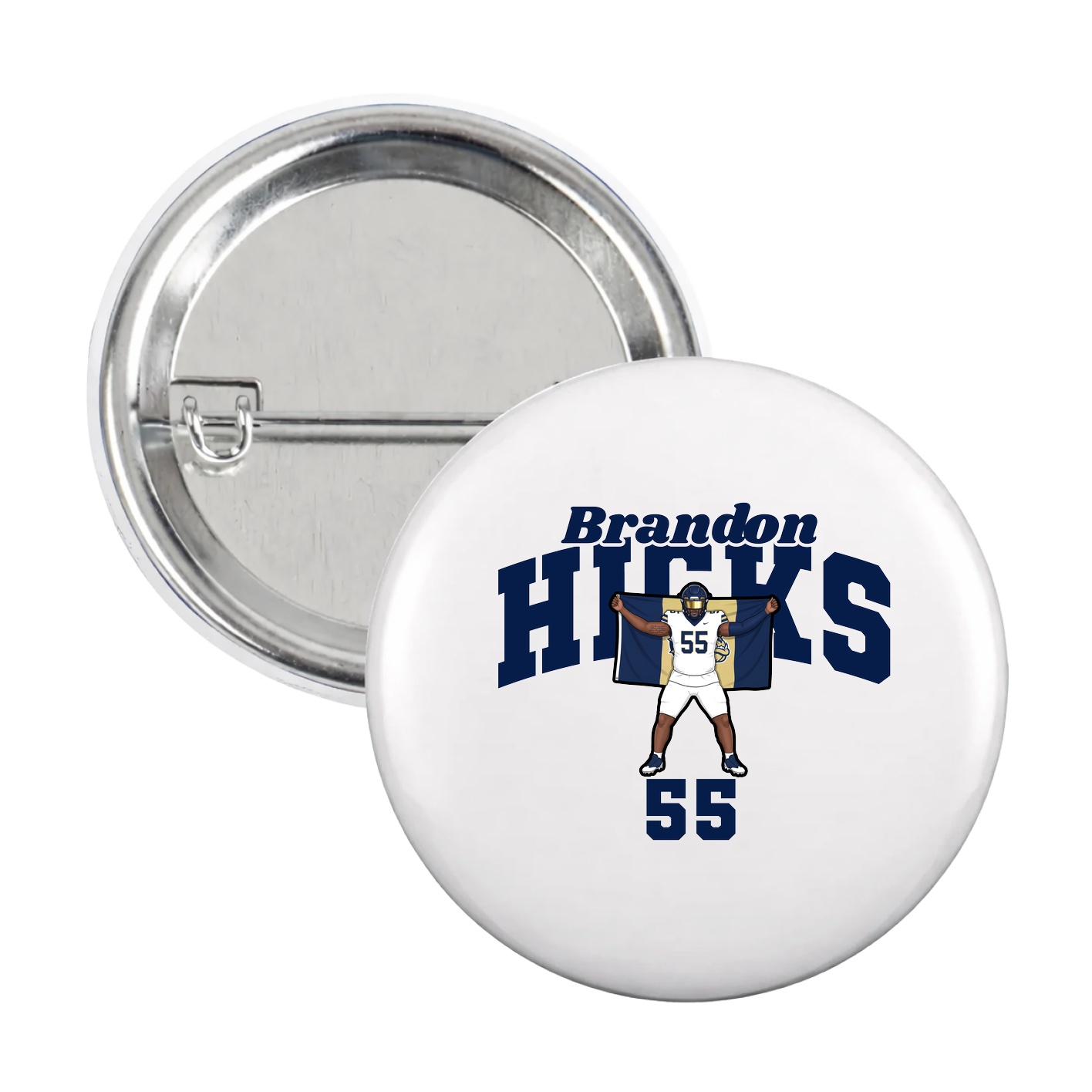 Game Day Button — Signature Arch in White
