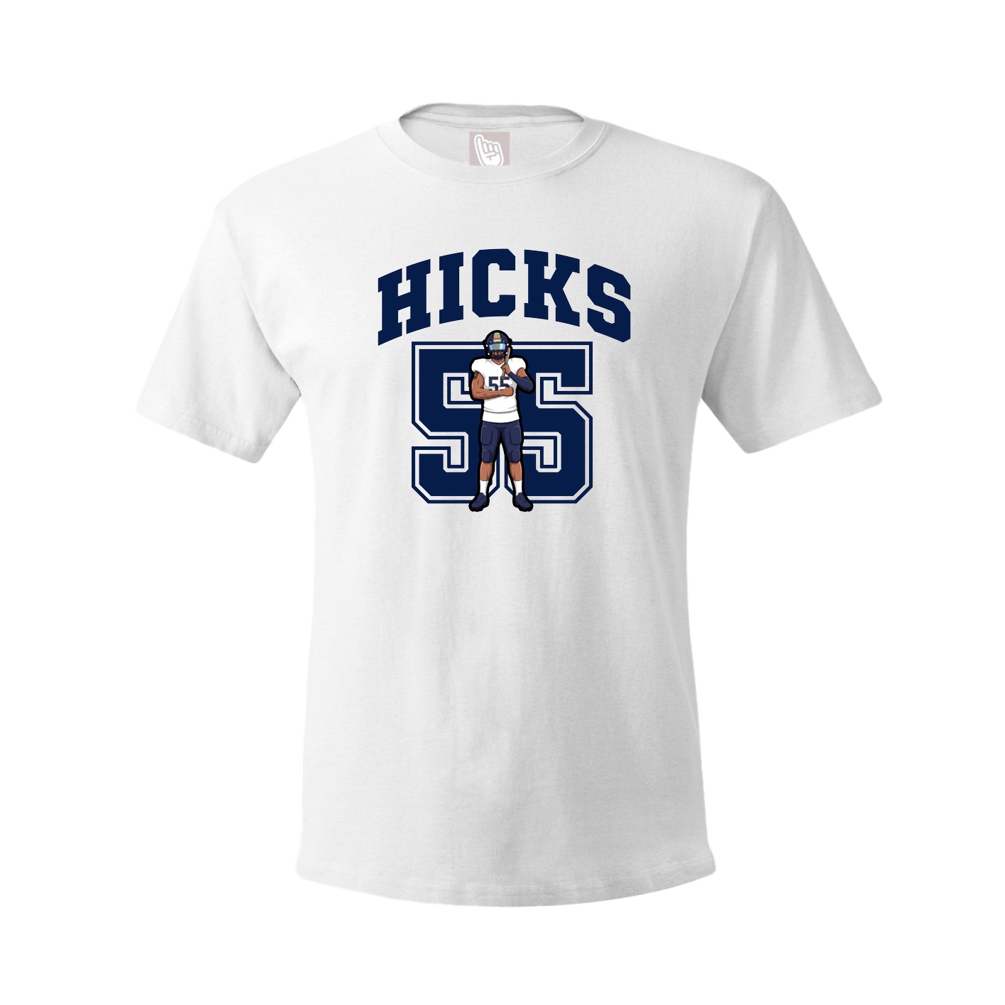 Youth Tee — Number in White