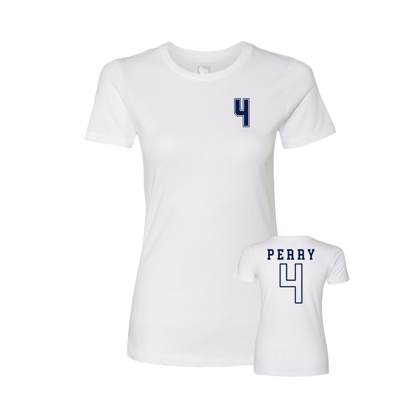 Womens Tee — Chest Back in White