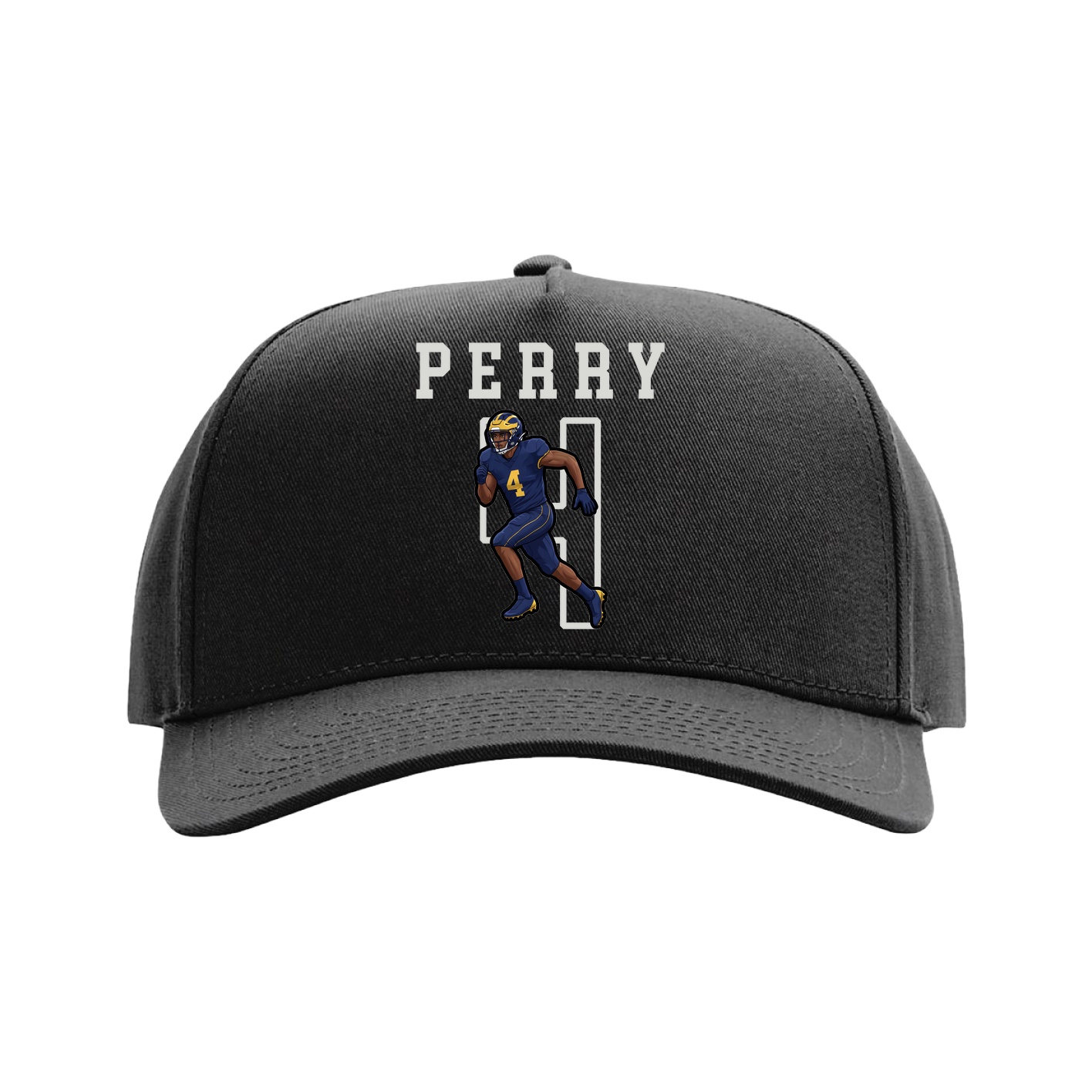 Full Fabric Five-Panel Champ Cap — Shirsey in Black