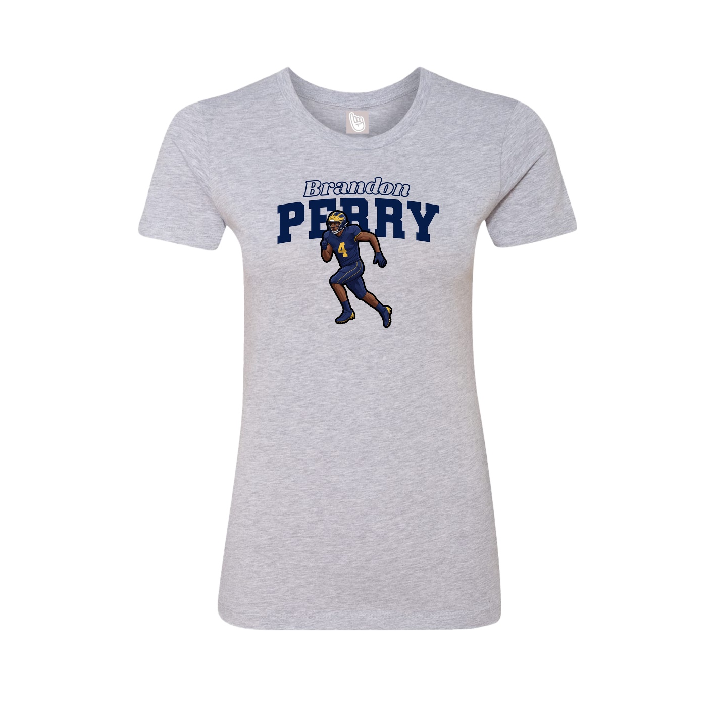 Fitted Women's Tee — Name Arch in Grey