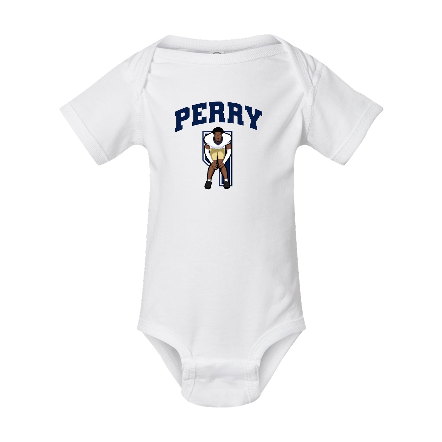 Baby Onesie — Number in White