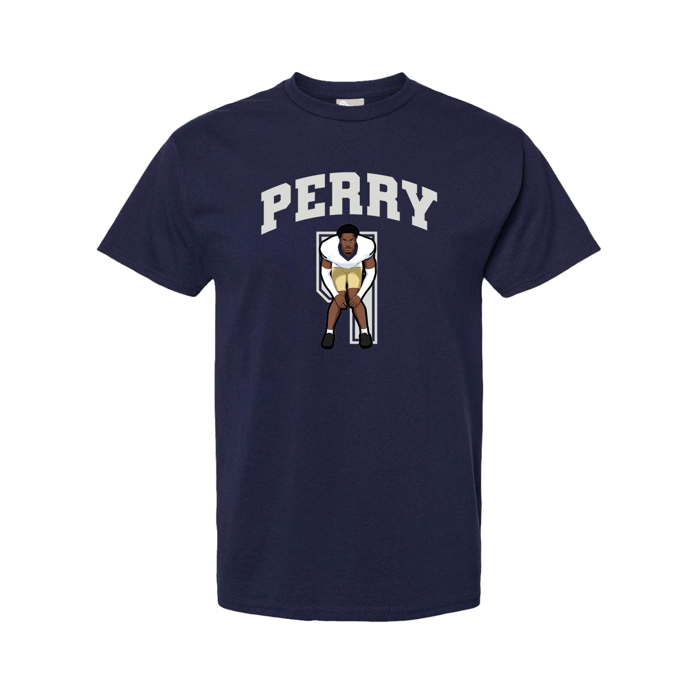 Youth Tee — Number in Navy