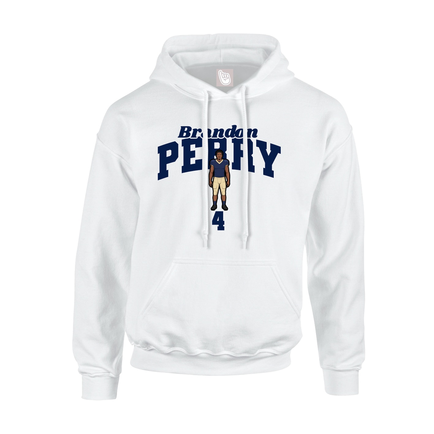 Hoodie — Signature Arch in White