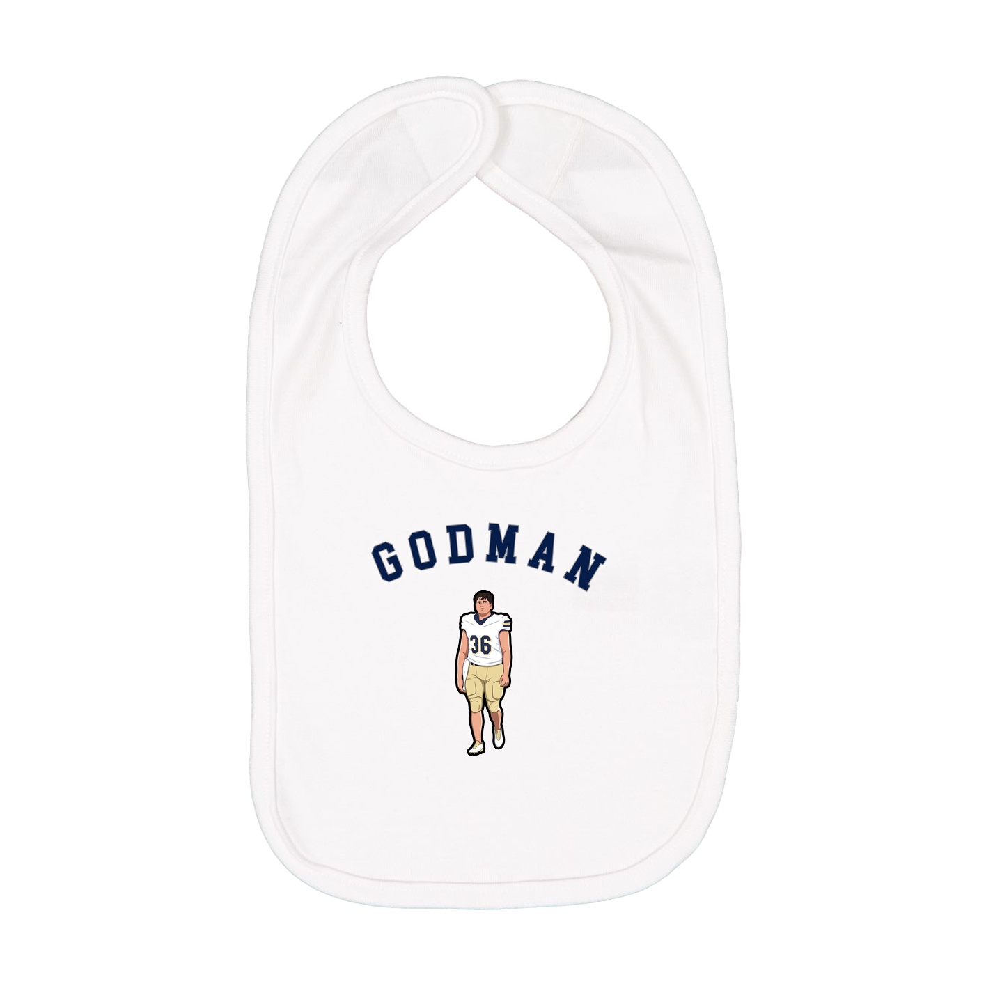 Infant Bib — Shirsey Arch in White