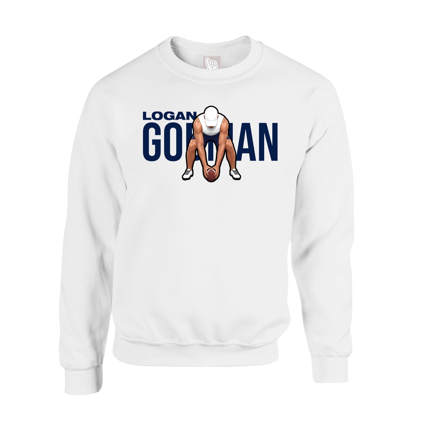 Fleece Crew — Player Name in White