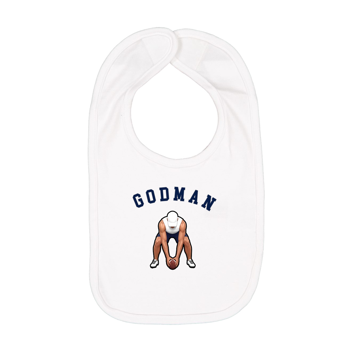 Infant Bib — Shirsey Arch in White