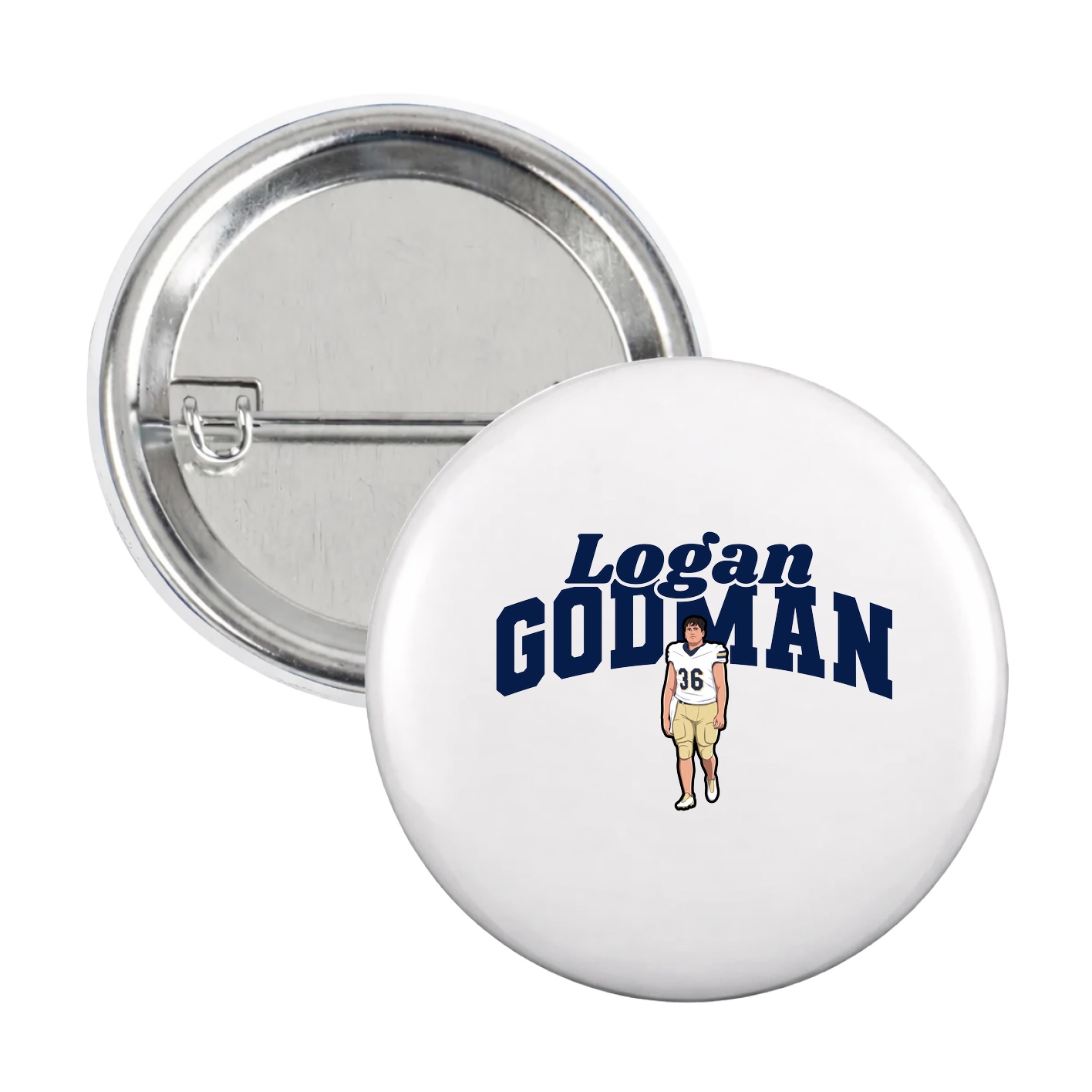 Game Day Button — Signature Arch in White