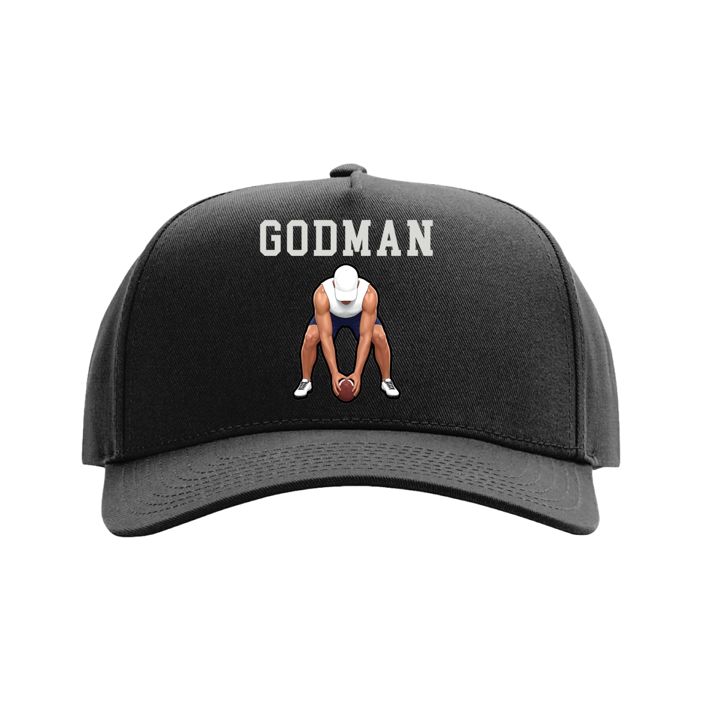 Full Fabric Five-Panel Champ Cap — Shirsey in Black