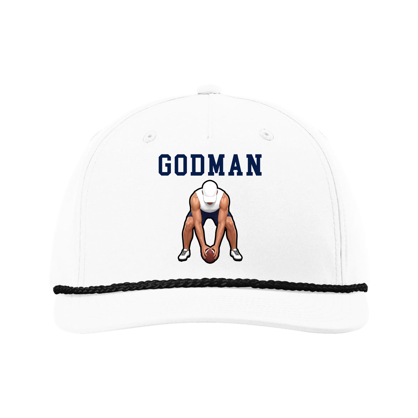 Five-Panel Classic Rope Cap — Shirsey in White
