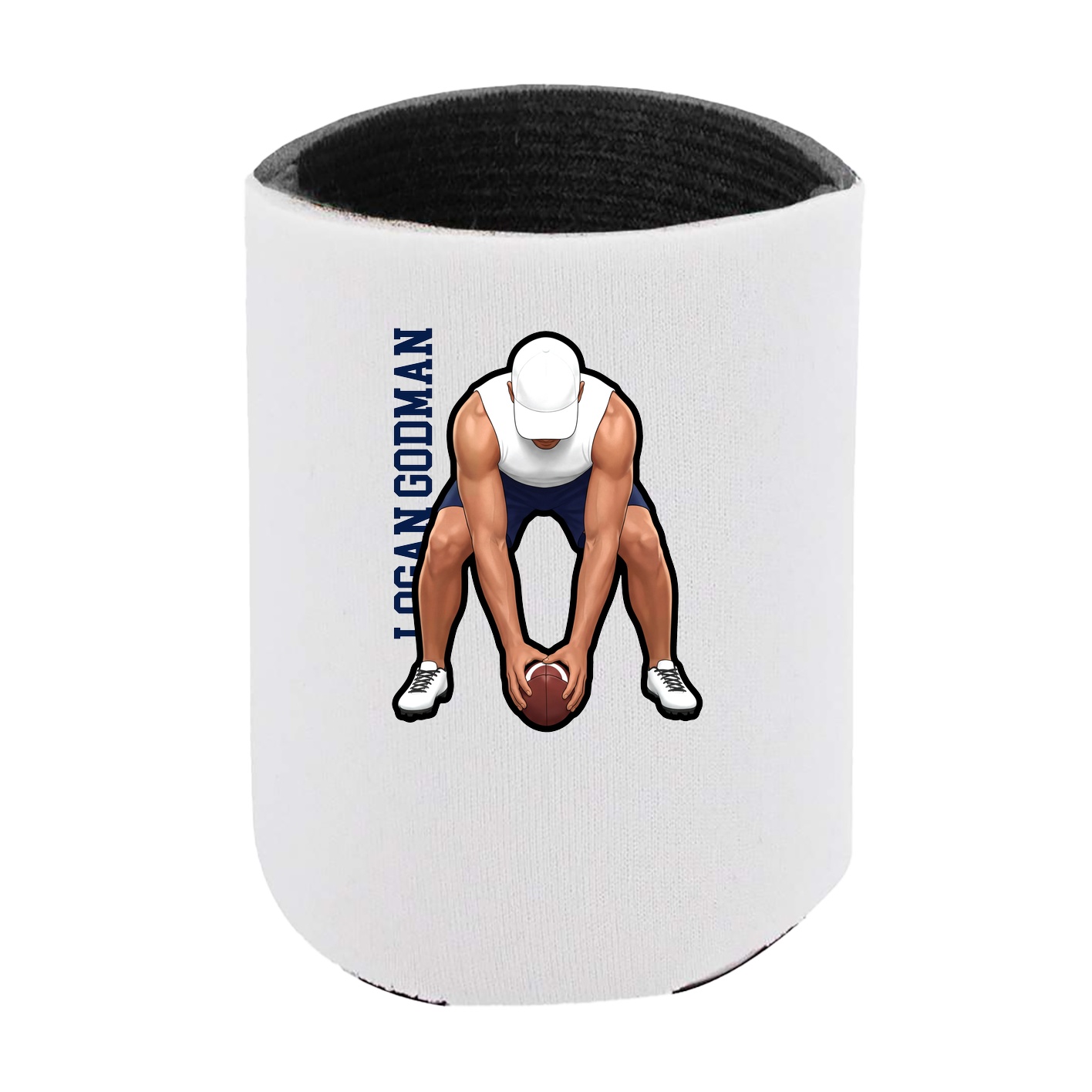 Can Holder — Name Vertical in White