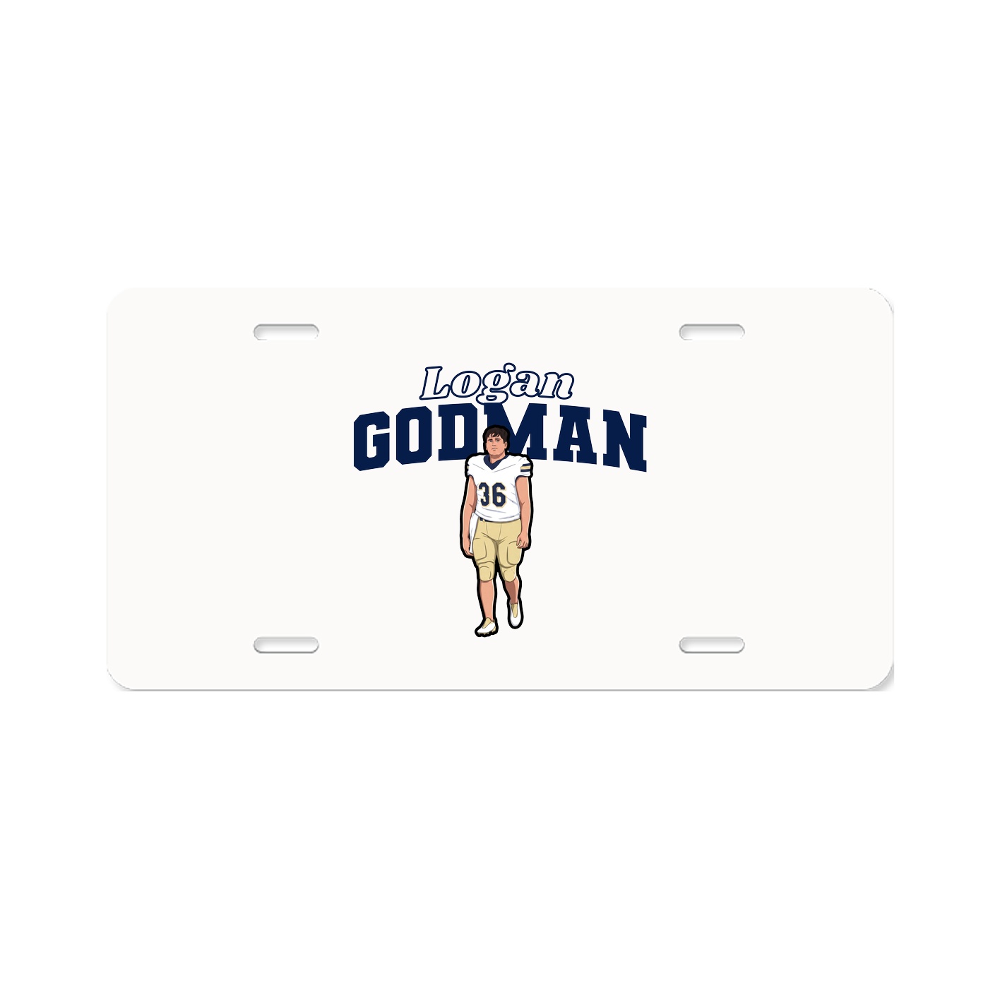License Plate — Name Arch in Classic