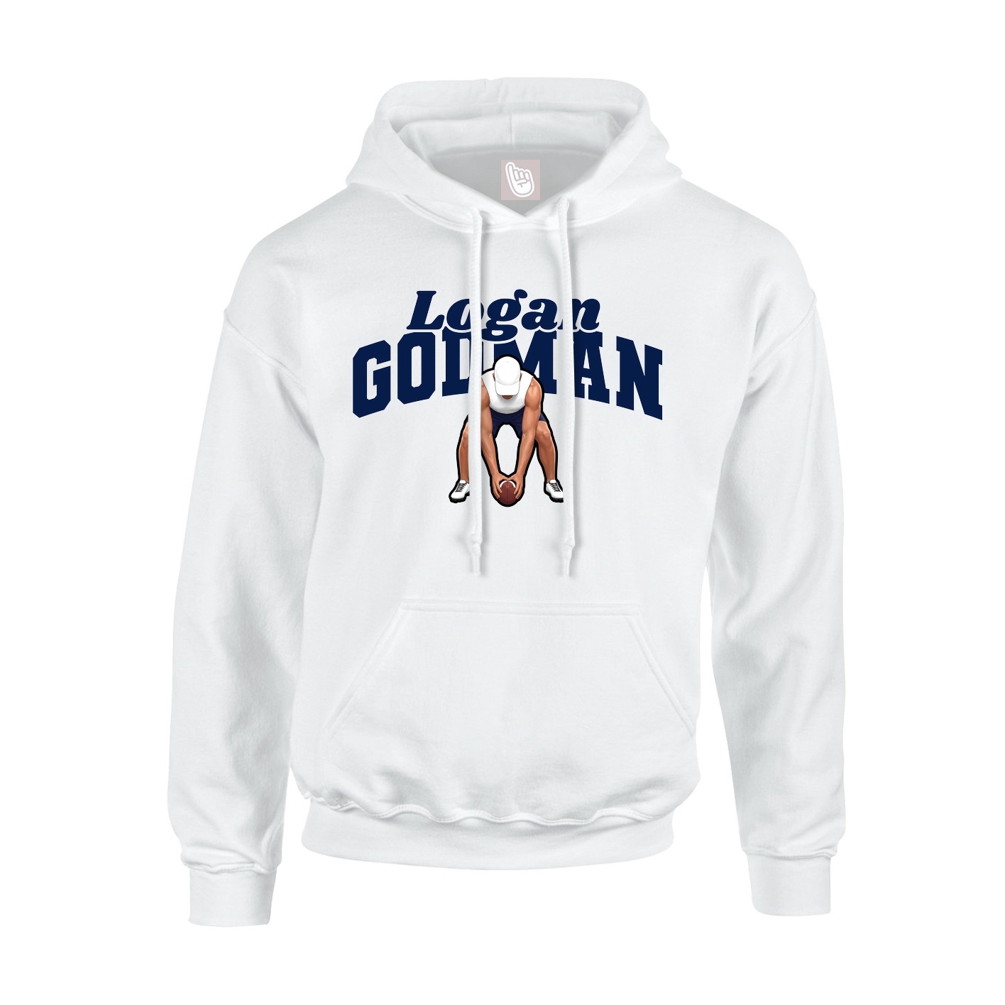 Hoodie — Signature Arch in White