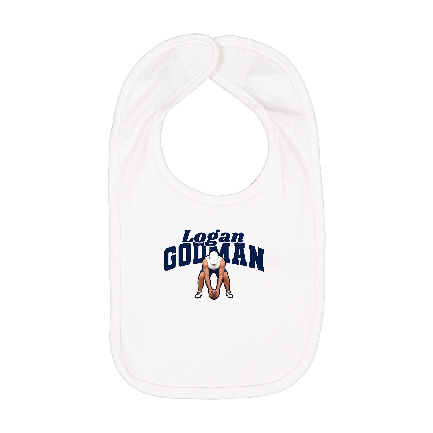 Infant Bib — Signature Arch in White