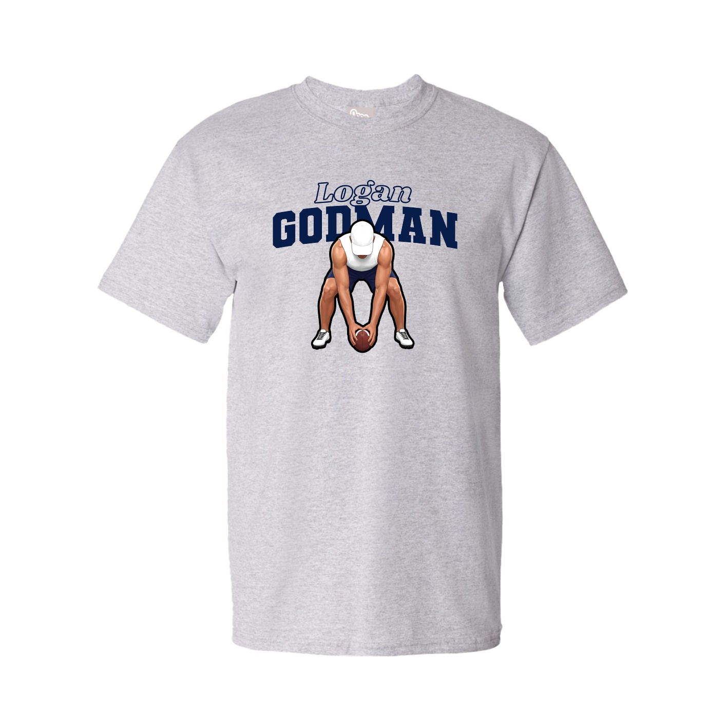 Youth Tee — Name Arch in Grey
