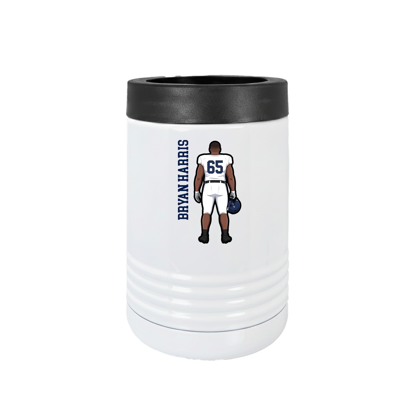 Beverage Holder — Name Vertical in White