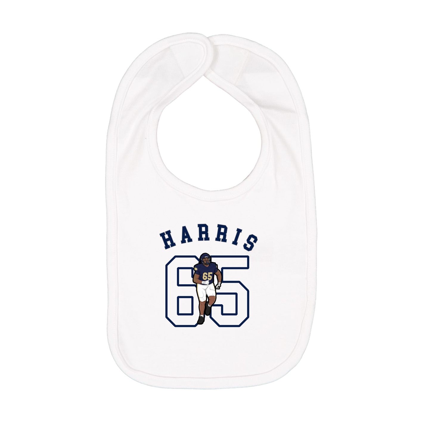 Infant Bib — Shirsey Arch in White