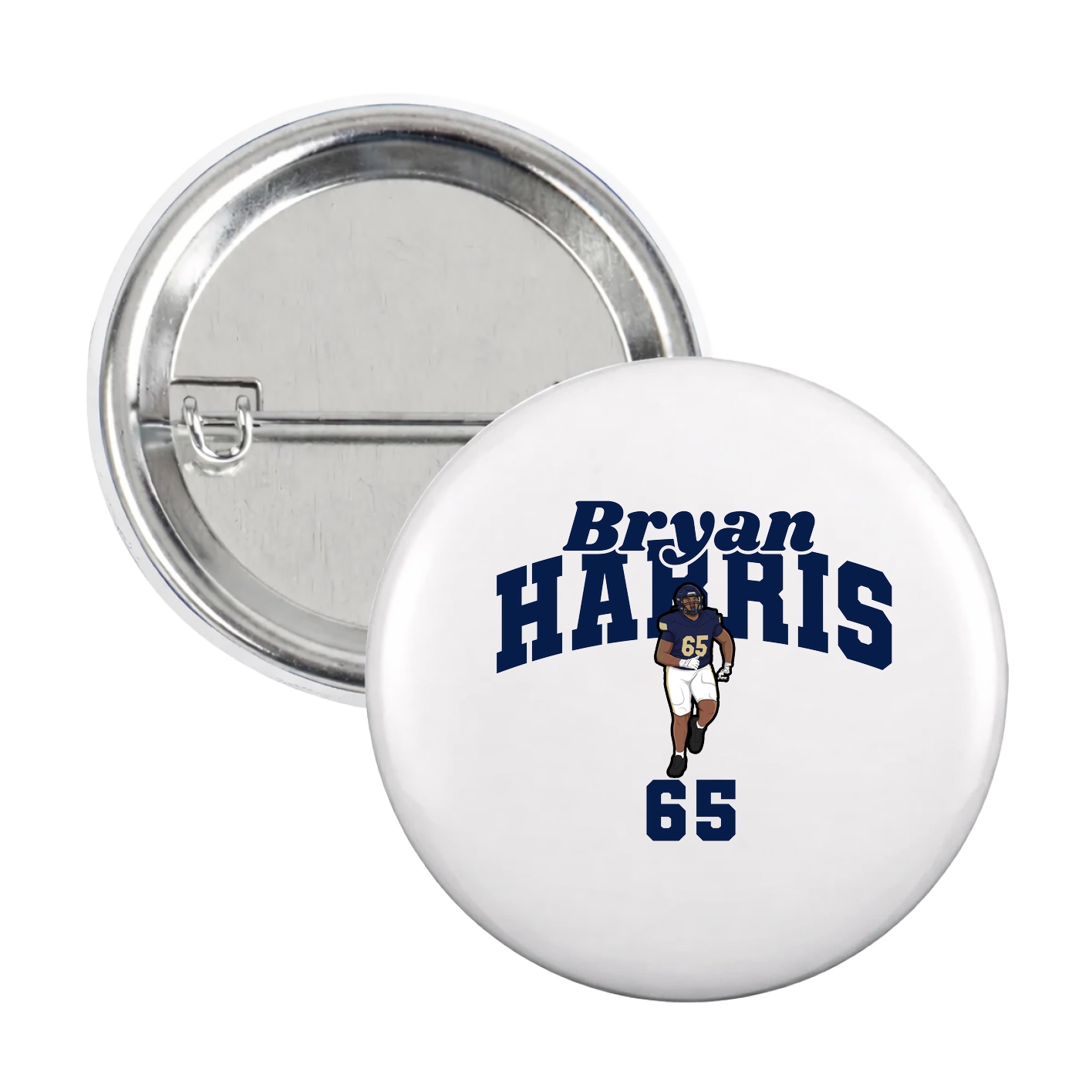 Game Day Button — Signature Arch in White