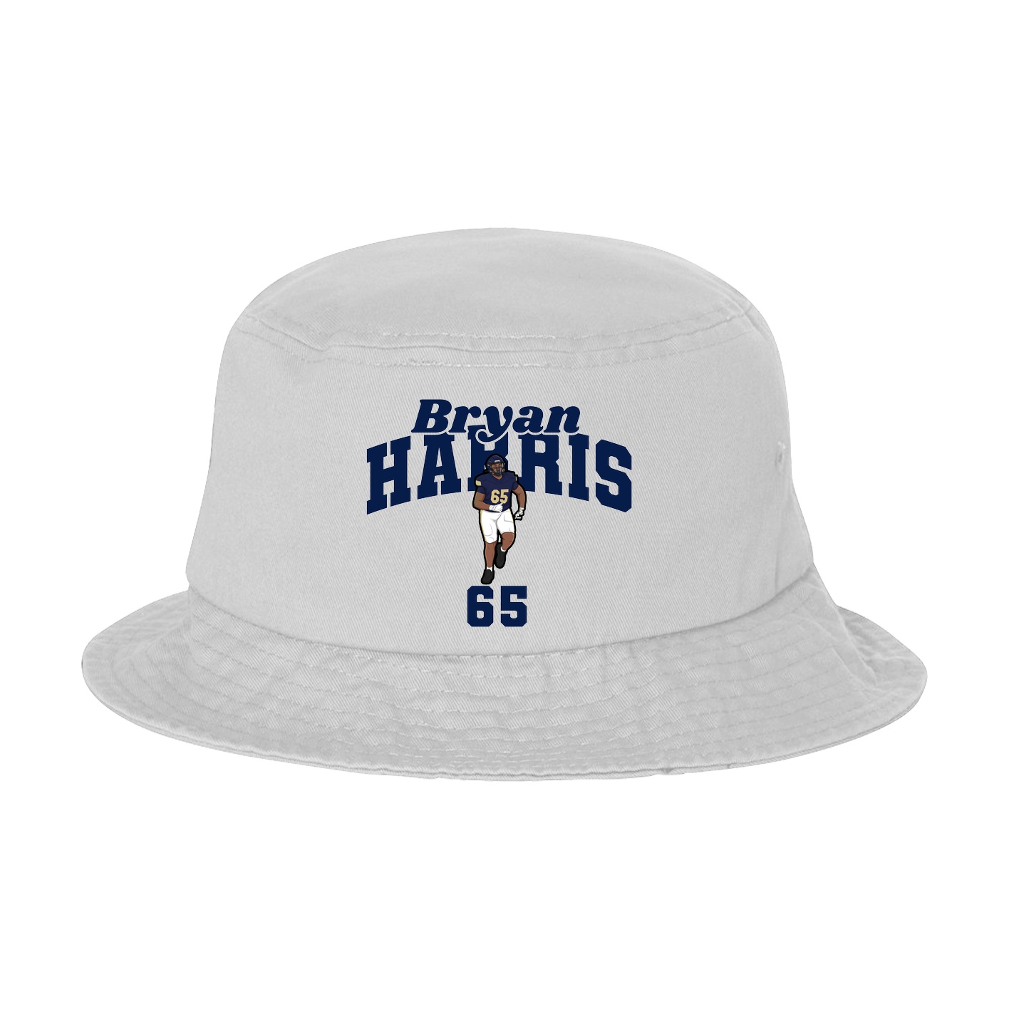 Bucket Cap — Signature Arch in White