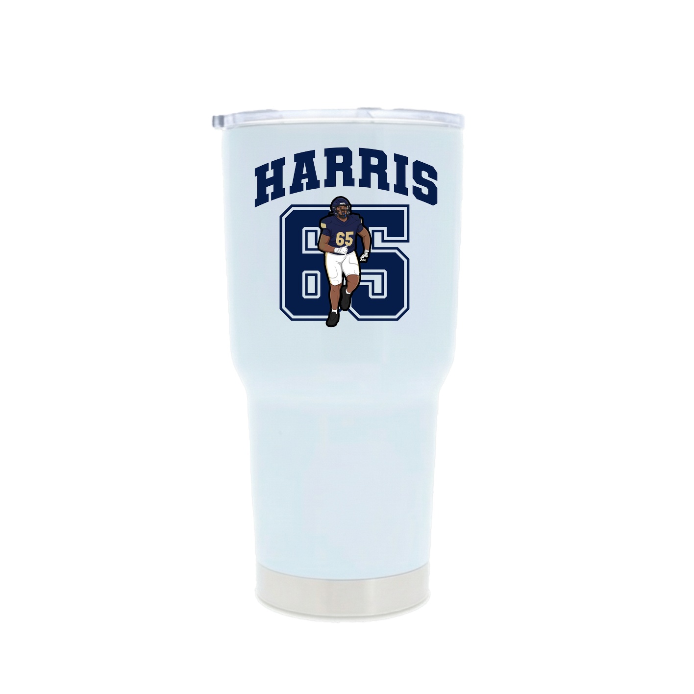 30oz Stainless Steel Tumbler — Number in White