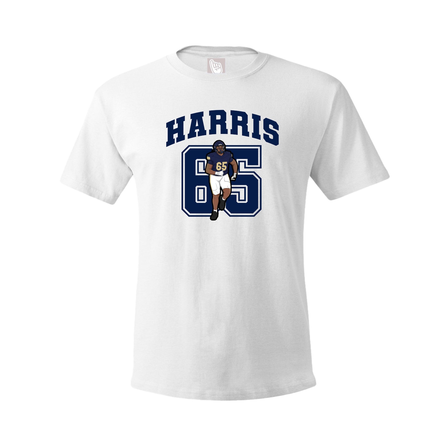 Youth Tee — Number in White