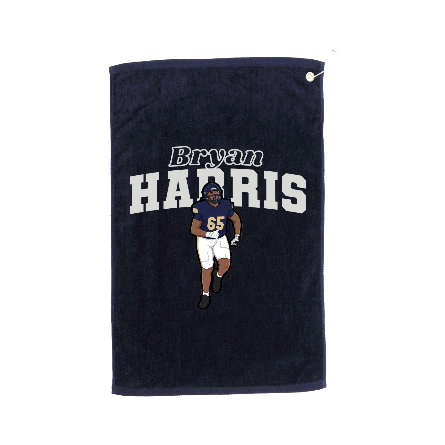 Golf Towel — Name Arch in Navy
